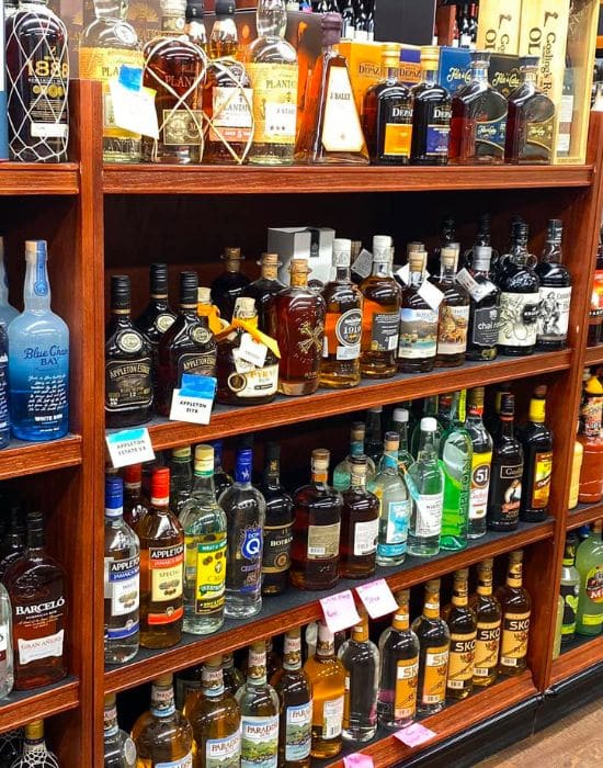 a full selection of wine, liquor, and beer can be found at moe's fresh market